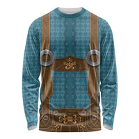 Oktoberfest Long Sleeve Shirt Lederhosen Retro Style - Wonder Print Shop