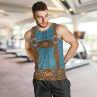 Oktoberfest Men Tank Top Lederhosen Retro Style - Wonder Print Shop