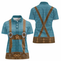 Oktoberfest Women Polo Shirt Lederhosen Retro Style - Wonder Print Shop