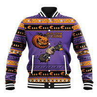 Halloween Animal Funny Baseball Jacket Short Spine Do Crime Spooky Pumpkin Chase