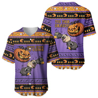 Halloween Animal Funny Baseball Jersey Short Spine Do Crime Spooky Pumpkin Chase