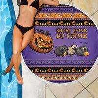 Halloween Animal Funny Beach Blanket Short Spine Do Crime Spooky Pumpkin Chase