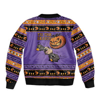 Halloween Animal Funny Bomber Jacket Short Spine Do Crime Spooky Pumpkin Chase