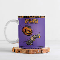 Halloween Animal Funny Ceramic Mug Short Spine Do Crime Spooky Pumpkin Chase
