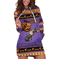 Halloween Animal Funny Hoodie Dress Short Spine Do Crime Spooky Pumpkin Chase