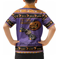 Halloween Animal Funny Kid Hawaiian Shirt Short Spine Do Crime Spooky Pumpkin Chase