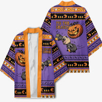 Halloween Animal Funny Kimono Short Spine Do Crime Spooky Pumpkin Chase