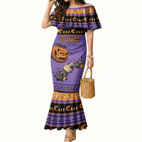 Halloween Animal Funny Mermaid Dress Short Spine Do Crime Spooky Pumpkin Chase