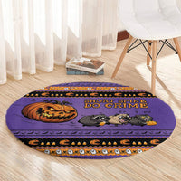 Halloween Animal Funny Round Carpet Short Spine Do Crime Spooky Pumpkin Chase
