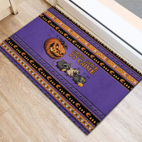 Halloween Animal Funny Rubber Doormat Short Spine Do Crime Spooky Pumpkin Chase