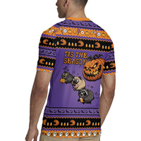 Halloween Animal Funny Rugby Jersey Short Spine Do Crime Spooky Pumpkin Chase