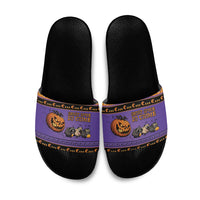 Halloween Animal Funny Slide Sandals Short Spine Do Crime Spooky Pumpkin Chase