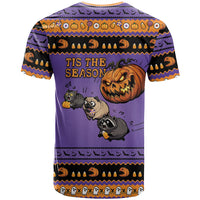 Halloween Animal Funny T Shirt Short Spine Do Crime Spooky Pumpkin Chase