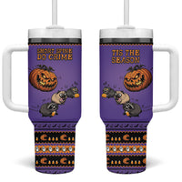 Halloween Animal Funny Tumbler With Handle Short Spine Do Crime Spooky Pumpkin Chase