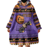 Halloween Animal Funny Wearable Blanket Hoodie Short Spine Do Crime Spooky Pumpkin Chase