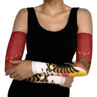 Personalized Albania Christmas Arm Sleeves Gezuar Krishtlindjet - Wonder Print Shop