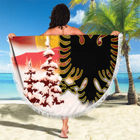 Albania Christmas Beach Blanket Gezuar Krishtlindjet - Wonder Print Shop