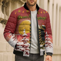 Personalized Albania Christmas Bomber Puffer Jacket Gezuar Krishtlindjet - Wonder Print Shop