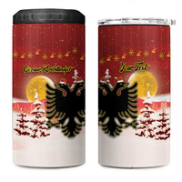 Personalized Albania Christmas 4 in 1 Can Cooler Tumbler Gezuar Krishtlindjet - Wonder Print Shop