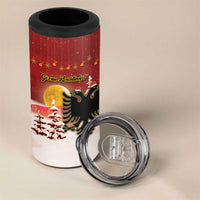 Personalized Albania Christmas 4 in 1 Can Cooler Tumbler Gezuar Krishtlindjet - Wonder Print Shop