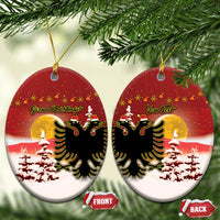 Personalized Albania Christmas Ceramic Ornament Gezuar Krishtlindjet - Wonder Print Shop