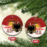 Personalized Albania Christmas Ceramic Ornament Gezuar Krishtlindjet - Wonder Print Shop
