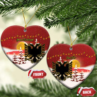 Personalized Albania Christmas Ceramic Ornament Gezuar Krishtlindjet - Wonder Print Shop