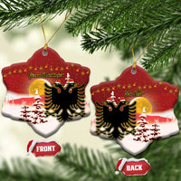 Personalized Albania Christmas Ceramic Ornament Gezuar Krishtlindjet - Wonder Print Shop