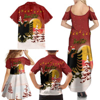 Personalized Albania Christmas Family Matching Summer Maxi Dress and Hawaiian Shirt Gezuar Krishtlindjet - Wonder Print Shop