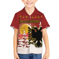 Personalized Albania Christmas Family Matching Summer Maxi Dress and Hawaiian Shirt Gezuar Krishtlindjet - Wonder Print Shop