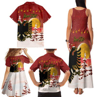 Personalized Albania Christmas Family Matching Tank Maxi Dress and Hawaiian Shirt Gezuar Krishtlindjet - Wonder Print Shop