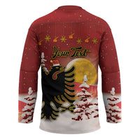 Personalized Albania Christmas Hockey Jersey Gezuar Krishtlindjet - Wonder Print Shop