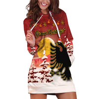 Personalized Albania Christmas Hoodie Dress Gezuar Krishtlindjet - Wonder Print Shop