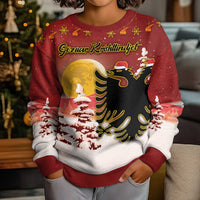 Personalized Albania Christmas Kid Ugly Christmas Sweater Gezuar Krishtlindjet - Wonder Print Shop