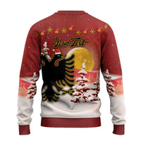 Personalized Albania Christmas Ugly Christmas Sweater Gezuar Krishtlindjet - Wonder Print Shop
