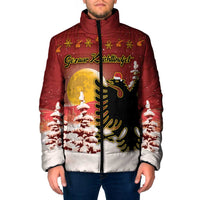 Personalized Albania Christmas Padded Jacket Gezuar Krishtlindjet - Wonder Print Shop