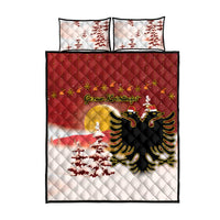 Albania Christmas Quilt Bed Set Gezuar Krishtlindjet - Wonder Print Shop