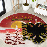 Albania Christmas Round Carpet Gezuar Krishtlindjet - Wonder Print Shop