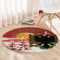 Albania Christmas Round Carpet Gezuar Krishtlindjet - Wonder Print Shop