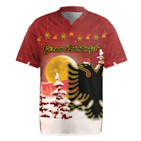 Personalized Albania Christmas Rugby Jersey Gezuar Krishtlindjet - Wonder Print Shop