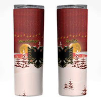 Personalized Albania Christmas Skinny Tumbler Gezuar Krishtlindjet - Wonder Print Shop