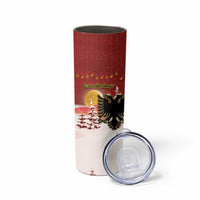 Personalized Albania Christmas Skinny Tumbler Gezuar Krishtlindjet - Wonder Print Shop