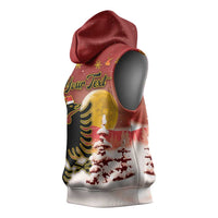 Personalized Albania Christmas Sleeveless Hoodie Gezuar Krishtlindjet - Wonder Print Shop