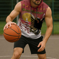 Personalized Albania Christmas Sleeveless Hoodie Gezuar Krishtlindjet - Wonder Print Shop