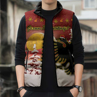 Personalized Albania Christmas Sleeveless Puffer Jacket Gezuar Krishtlindjet - Wonder Print Shop