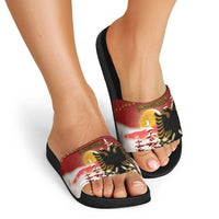 Albania Christmas Slide Sandals Gezuar Krishtlindjet - Wonder Print Shop