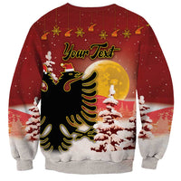 Personalized Albania Christmas Sweatshirt Gezuar Krishtlindjet - Wonder Print Shop