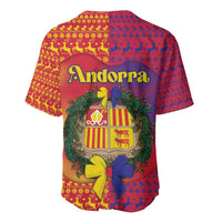 Andorra Christmas Baseball Jersey Coat Of Arms With Wreath Xmas - Wonder Print Shop