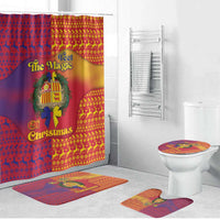 Andorra Christmas Bathroom Set Coat Of Arms With Wreath Xmas - Wonder Print Shop