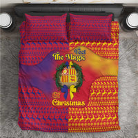 Andorra Christmas Bedding Set Coat Of Arms With Wreath Xmas - Wonder Print Shop